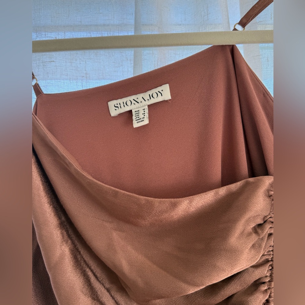 Shona Joy Ruched Dress - Bronze - Picture 4 of 12